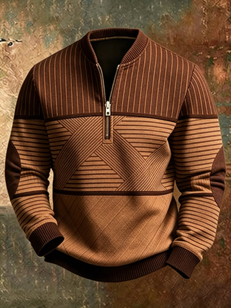 Viktor™ | Geometric Half-Zip Sweater