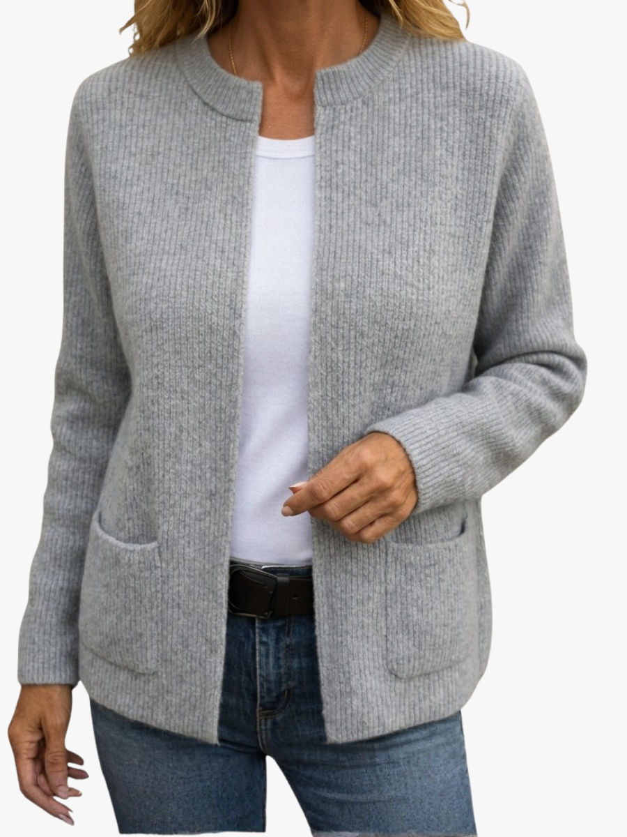 Colette™ | Warm Zip Knit Cardigan