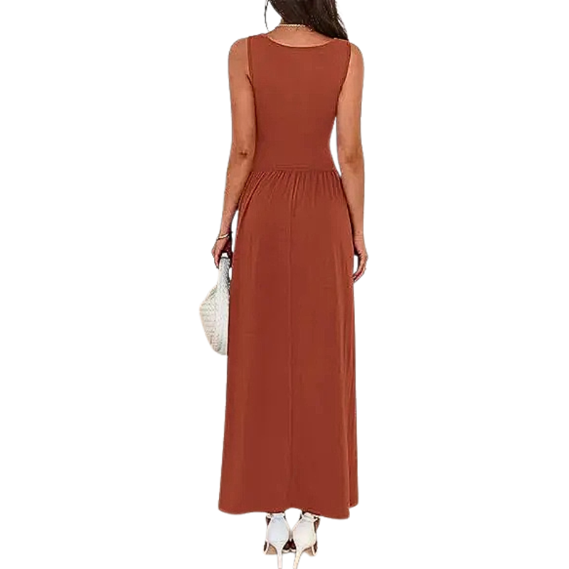 BARBARA™ – Flowy Sleeveless Summer Maxi dress