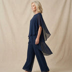 Kimmy | Draped Top with Palazzo Pants