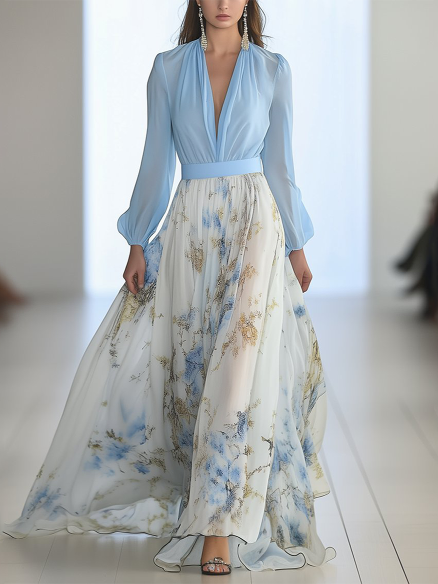Zara | Elegant Floral Maxi Dress