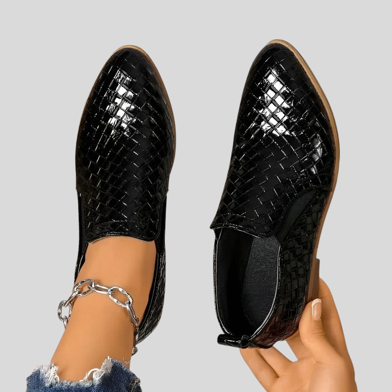 Éliane™ | Woven Block-Heel Ankle Boots