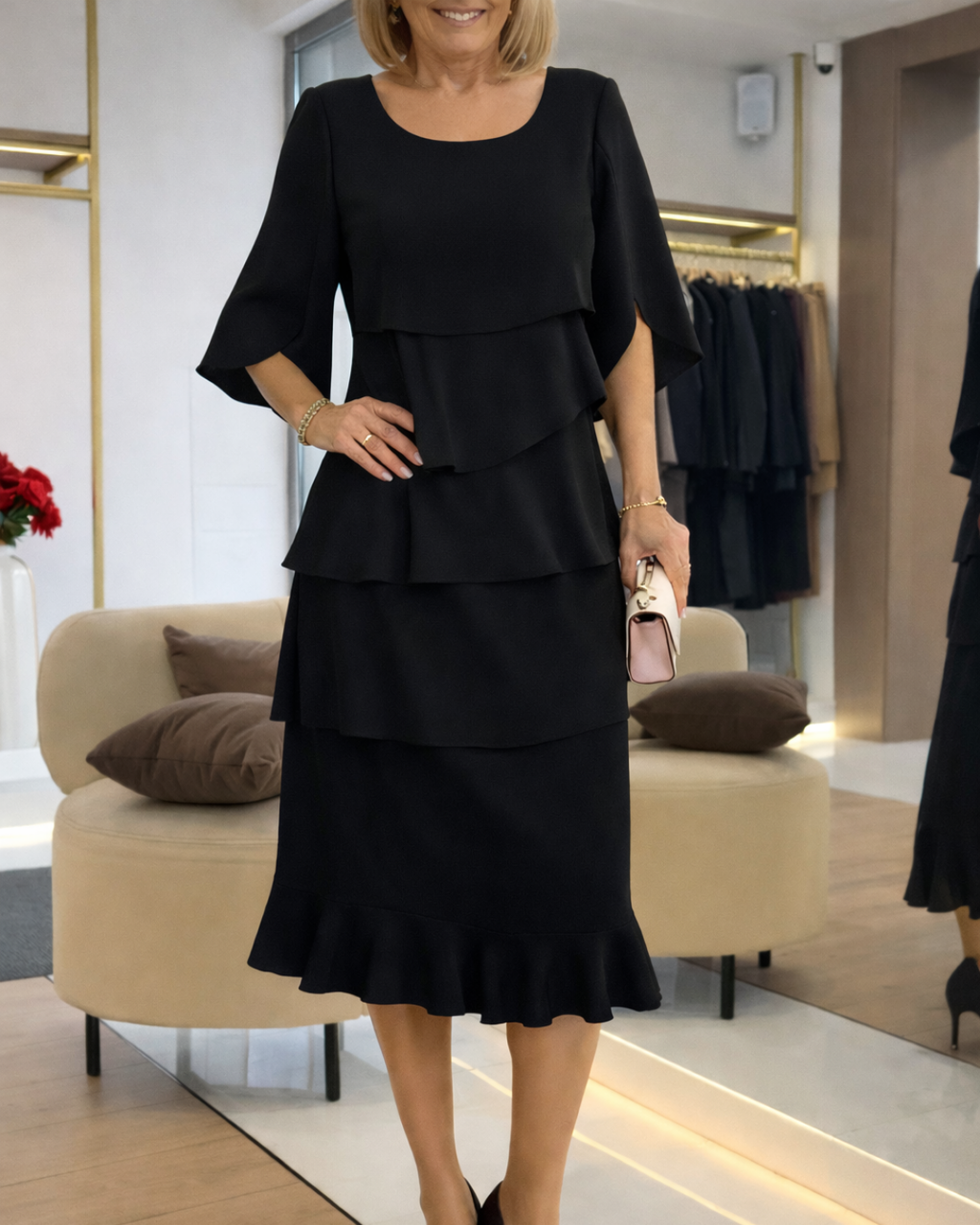 Patricia | Elegant Comfort Ruffle Dress