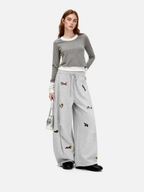 Amalfi® Embroidered Pup Barrel Sweatpants