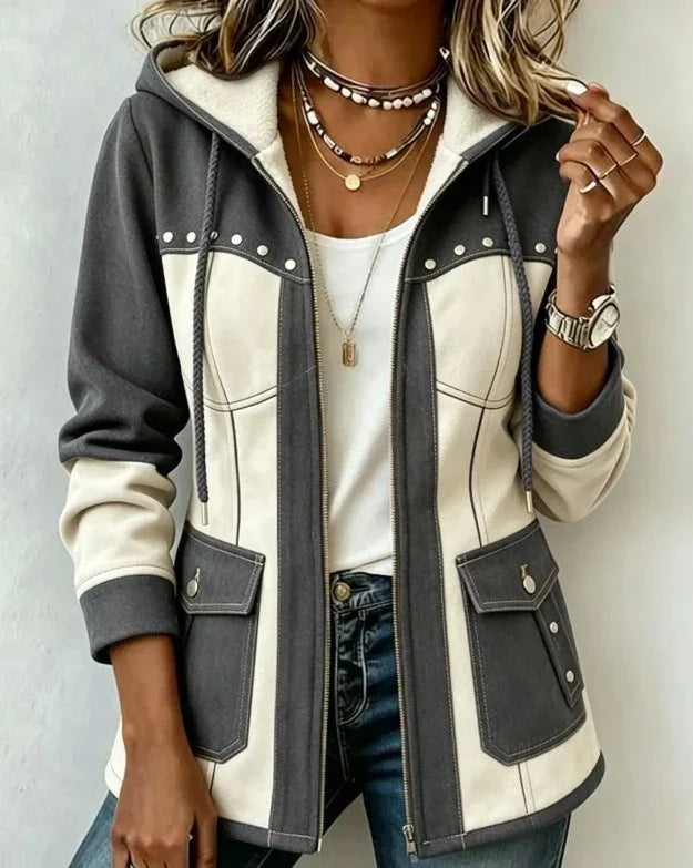 Véronique™ | Two-Tone Hooded Jacket