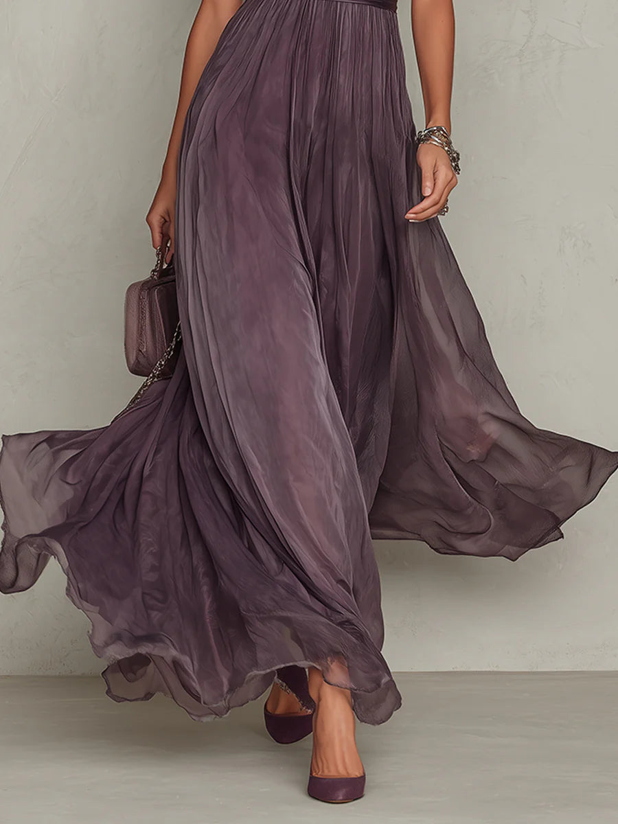 Ashley | Vintage Chiffon Maxi Dress