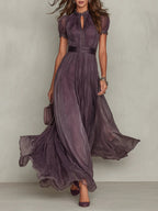 Ashley | Vintage Chiffon Maxi Dress