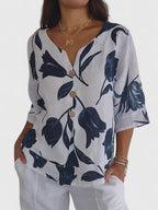 Laura | Comfortable V-Neck Blouse