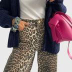 Chandra - Vintage Jeans with Leopard Print