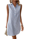 Frenzi - Striped Shirt Dress