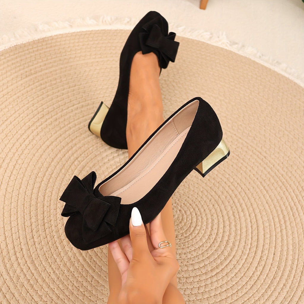 Eloria Bow Block Heel Pumps