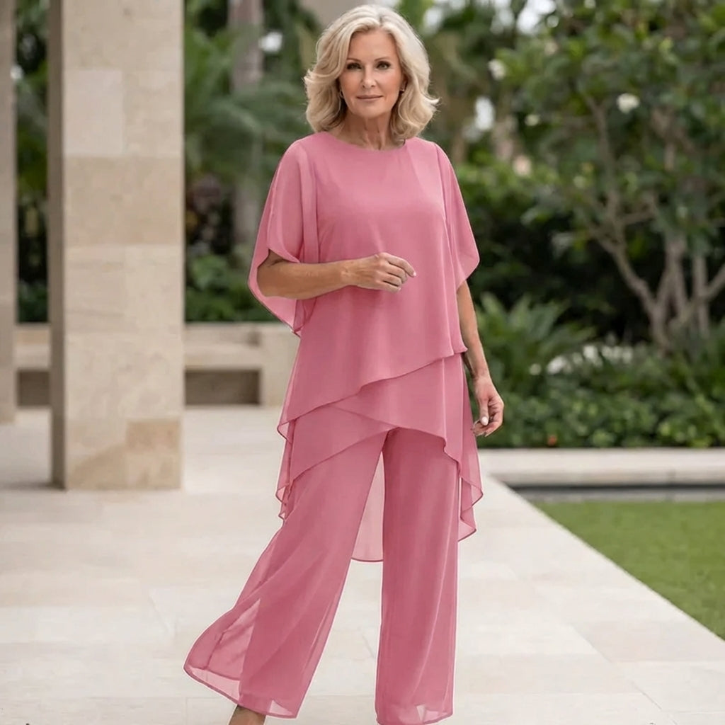 Kimmy | Draped Top with Palazzo Pants