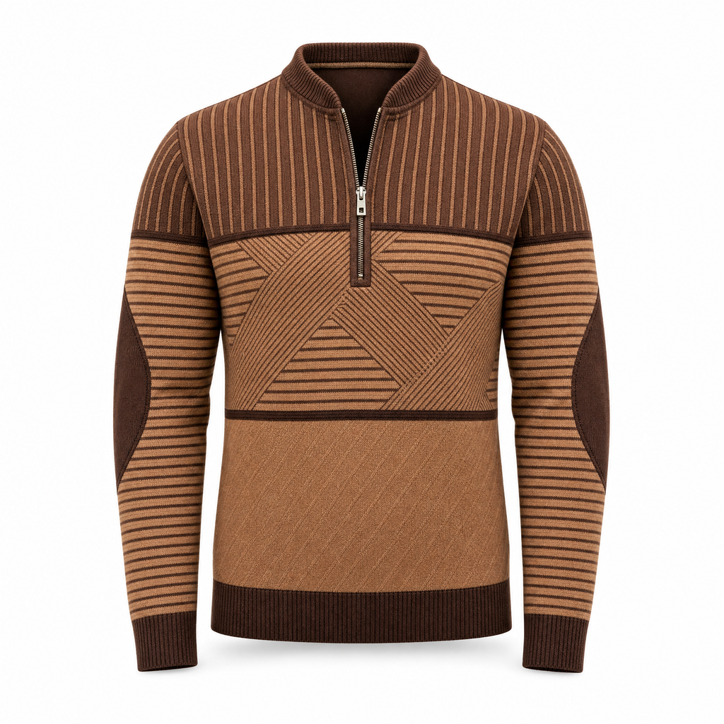 Viktor™ | Geometric Half-Zip Sweater