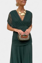 Alondra™ Long Floral Dress with V-Neck