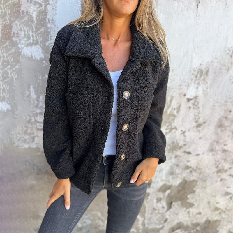 Ariane™ | Soft Textured Button Jacket