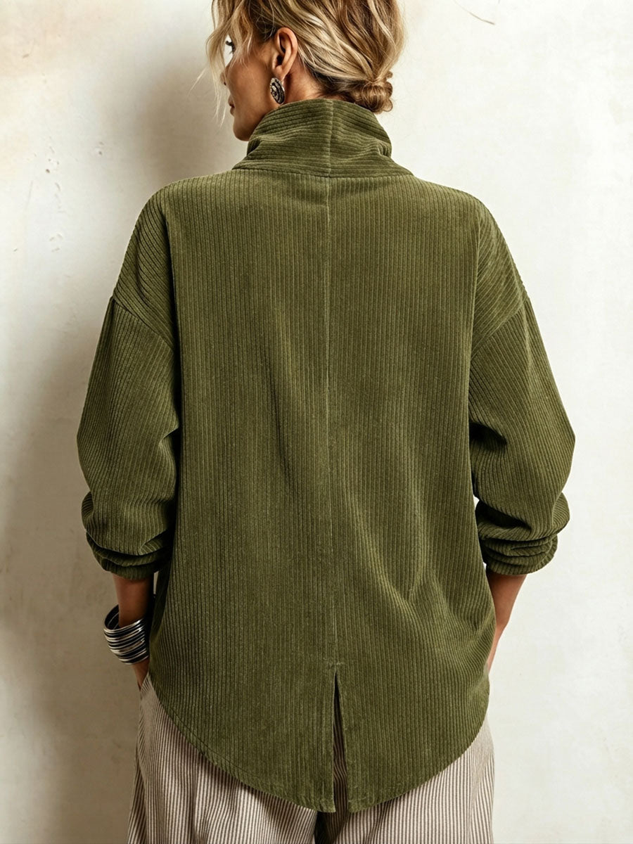 Capucine™ | Ribbed Stand-Collar Sweater