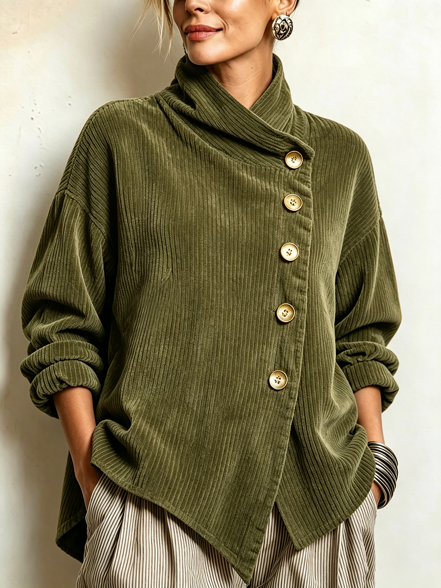 Capucine™ | Ribbed Stand-Collar Sweater