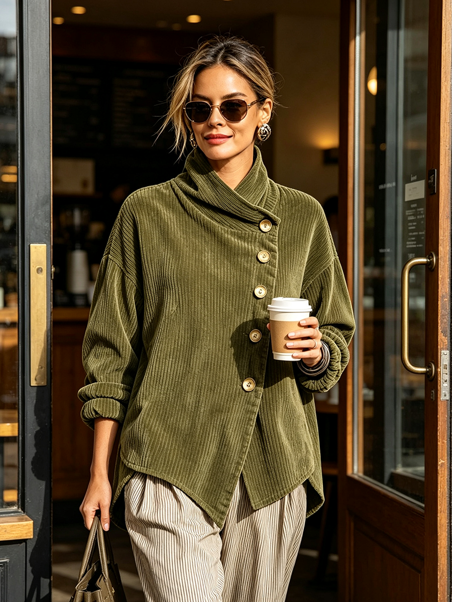 Capucine™ | Ribbed Stand-Collar Sweater