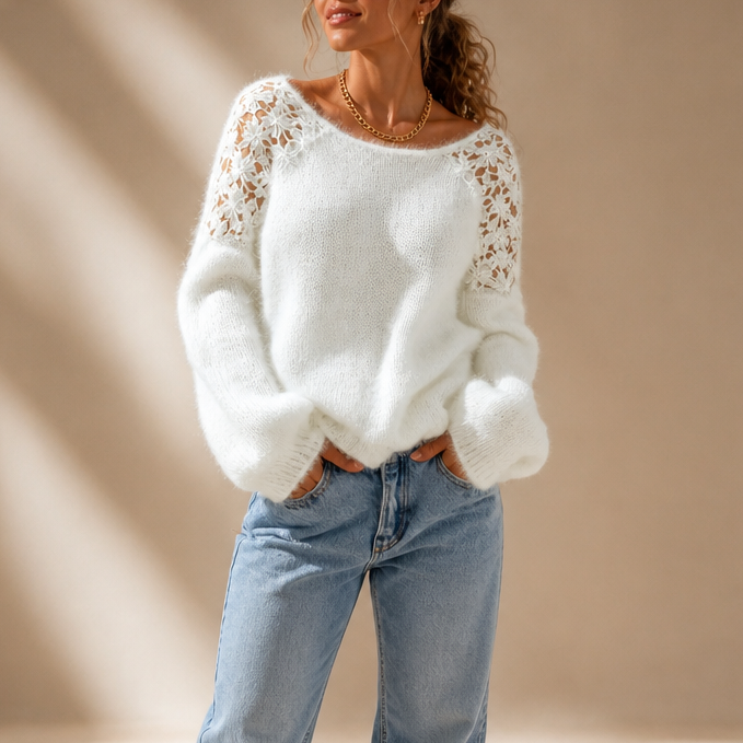 Bella™ | Lace-Knit Sweater