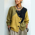 Sietske™ | Diagonal Button Colorblock Sweater